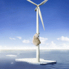 photo of modern windmill on poster for Earth Day 2009