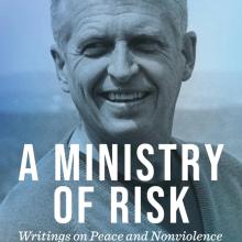 Photo of Philip Berrigan on cover of A Ministry of Risk